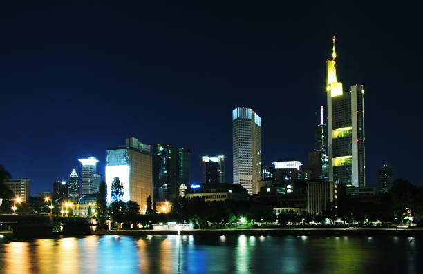 istock Frankfurt am Main cityscape at night 1212499942