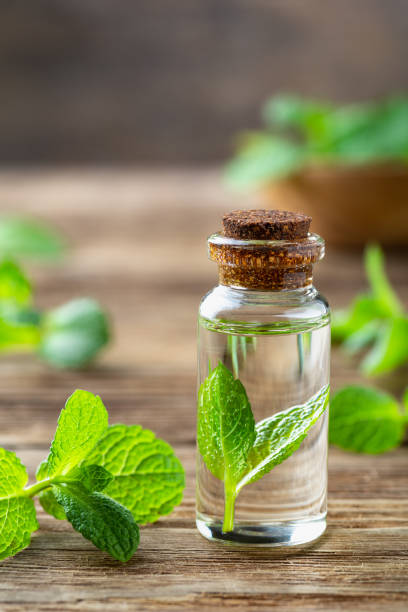 istock Natural essential oil and mint 1212505619