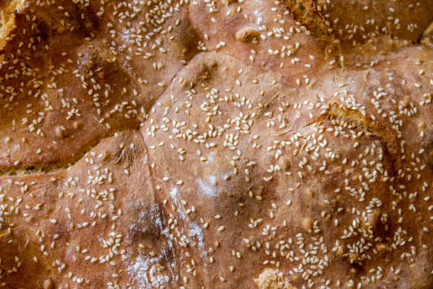 istock Homemade wholewheat bread with sesame 1212506875