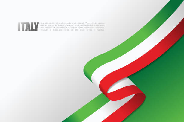illustrazioni stock, clip art, cartoni animati e icone di tendenza di concetto di sfondo vettoriale bandiera italiana - bandiera italiana