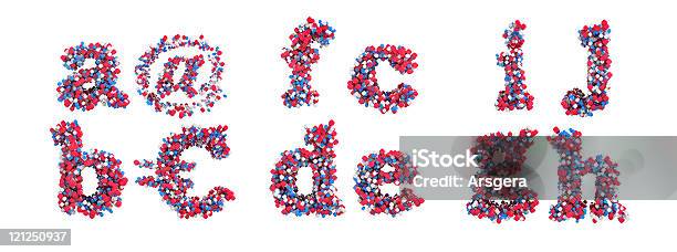 Abstract 3d Font Small Aj Letters And Symbols Stock Photo - Download Image Now - Alphabet, 'at' Symbol, Abstract