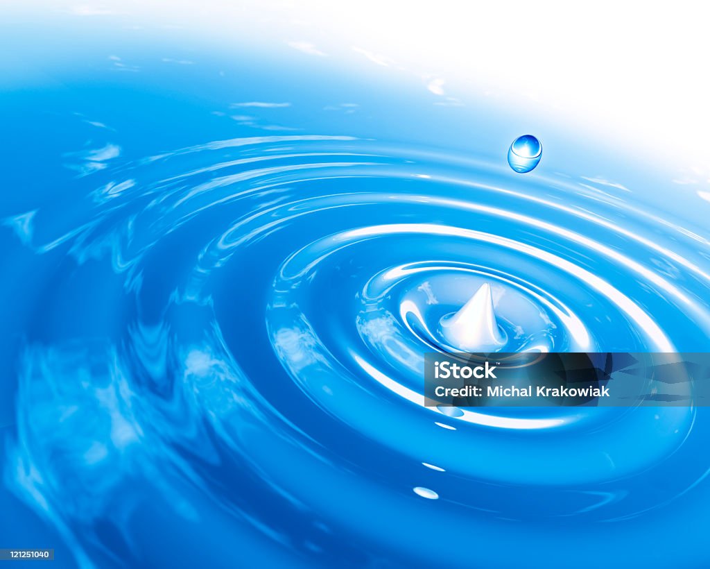 Rizado líquido azul - Foto de stock de Agua libre de derechos