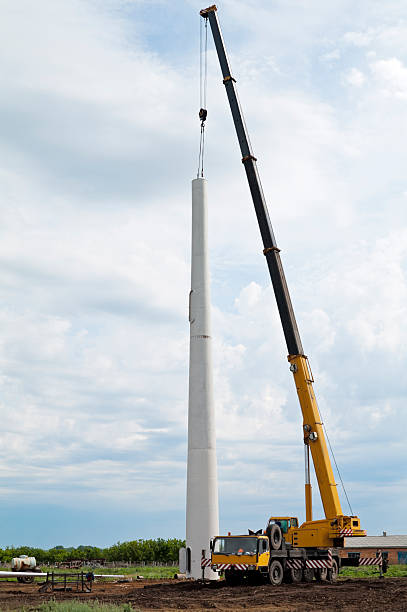 istock Installation of wind turbine 121251094