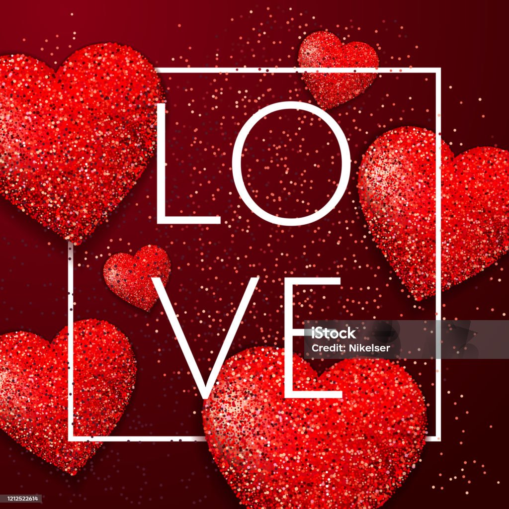 Happy Valentines Day Romantic Design Elements Be My Valentine Love ...