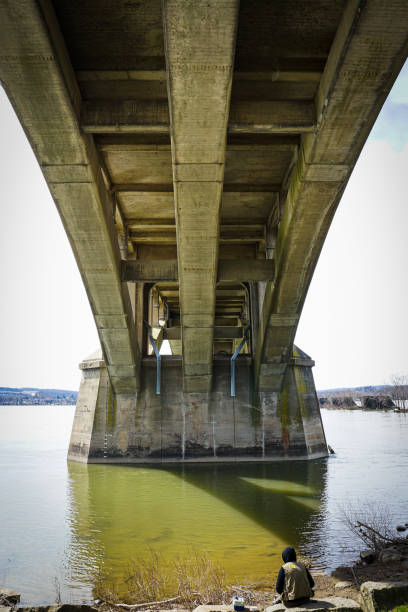 March 14, 2020 - Columbia, Pennsylvania: The Columbia-Wrightsville Bridge, a concrete deck arch bridge also known as the Veterans Memorial Bridge.