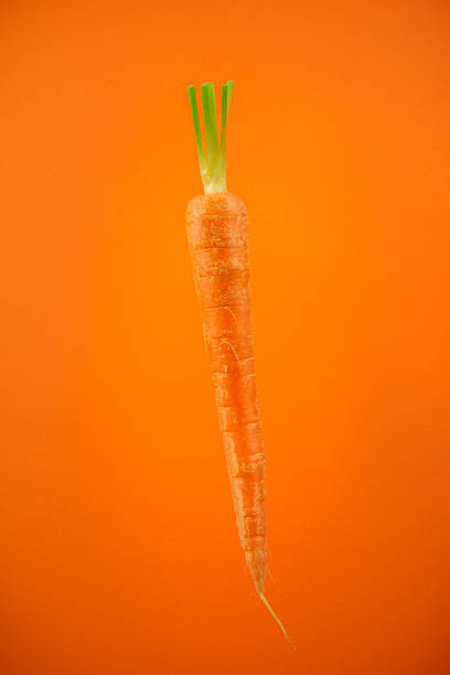 istock Carrot on an orange background 1212529765