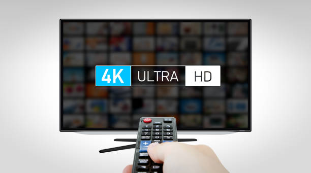 istock 4K high resolution television. TV multimedia set 1212530951