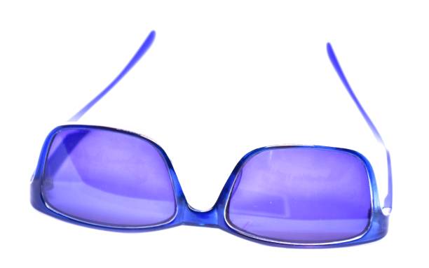 istock Blue-eyed glasses isolated on a white background 1212532836