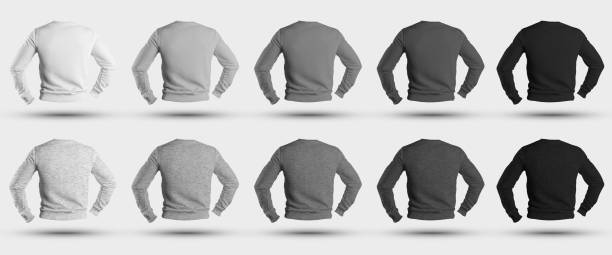 istock Mockup of empty heather from light to dark colors, rear view, for design presentation. 1212532900