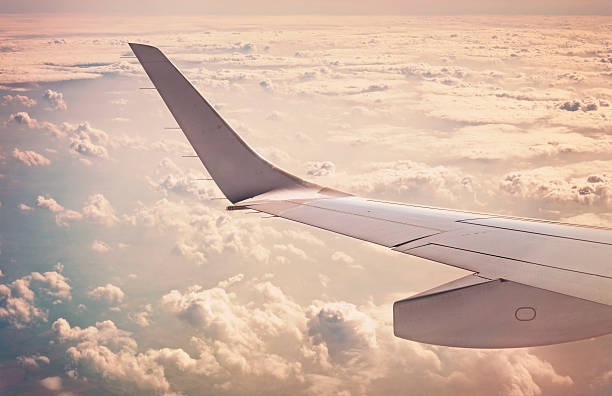 istock close up of a airplane wing edge 121253292