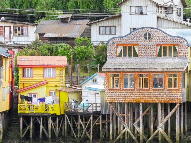 istock house on city of Castro, Chile 1212533863