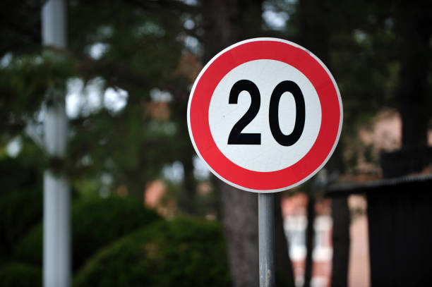 istock Speed Limit Traffic Sign in Korean Road 1212540977