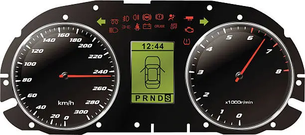 Vector illustration of dashboard