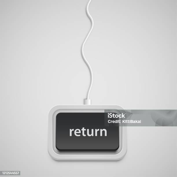 Retcon Button A Single Retun Button With Wire Vector Illustration Stock Illustration ...