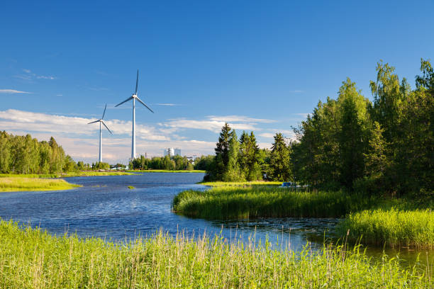 hamina, finlandia - typowy lokalny krajobraz, lato - mill river obrazy zdjęcia i obrazy z banku zdjęć