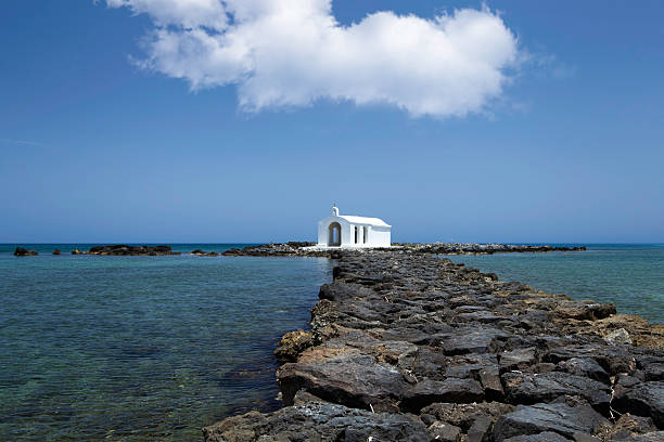 Chapel in Georgioupoli, Crete, Greece. stock photo