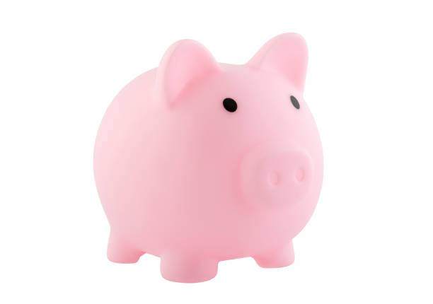 istock Pink piggy bank isolated on white with clipping path 1212552758