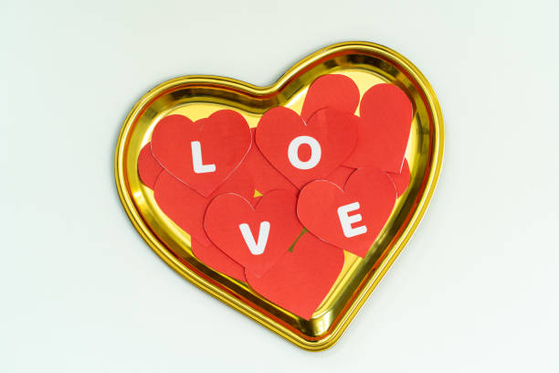 istock Red heart shaped paper decoration for Valentine's day 1212552887