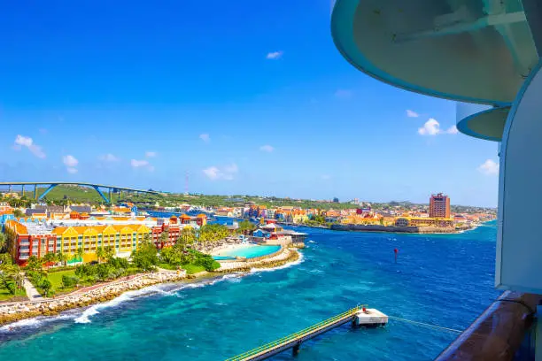 The Island Curacao is a tropical paradise in the Antilles in the Caribbean sea with beautiful architecture, beaches.