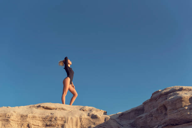 istock Walking in nature with a young curly blonde 1212554225
