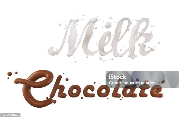 Melk En Chocolade Schuim Stockfoto en meer beelden van Melk - Melk, Lettertype, Chocolade