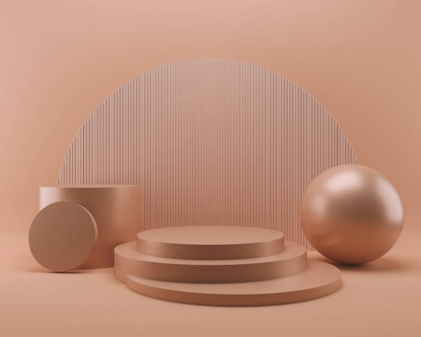 istock pastel abstract Mock up winner podium display product presentation scene. 1212554685