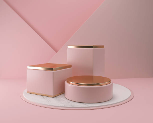 istock Cosmetic background Mock up podium display product presentation scene. 1212554695