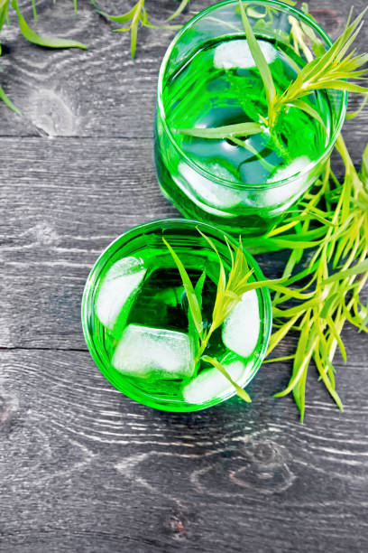 istock Lemonade Tarragon in two glasses on board top 1212554887