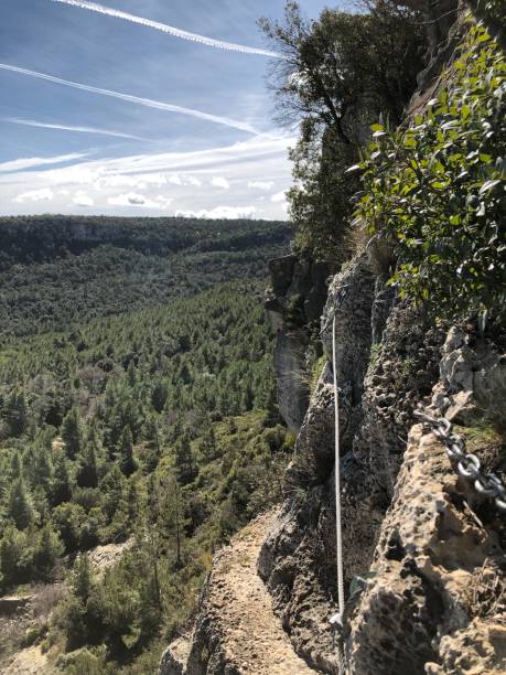istock Some straight lines in a via ferrata 1212556260