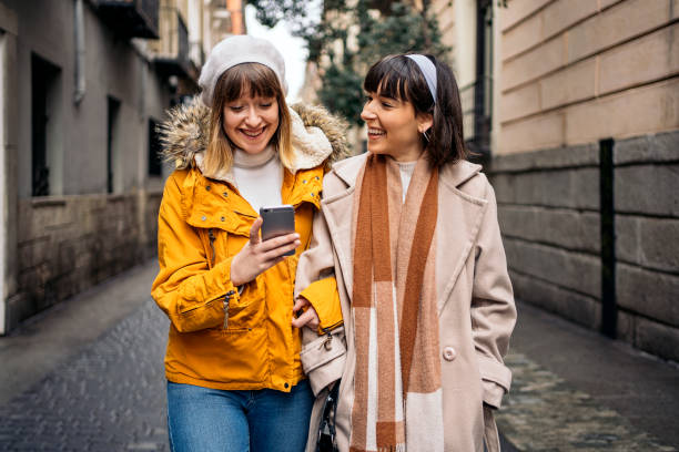 istock Two caucasian girls having fun 1212556434