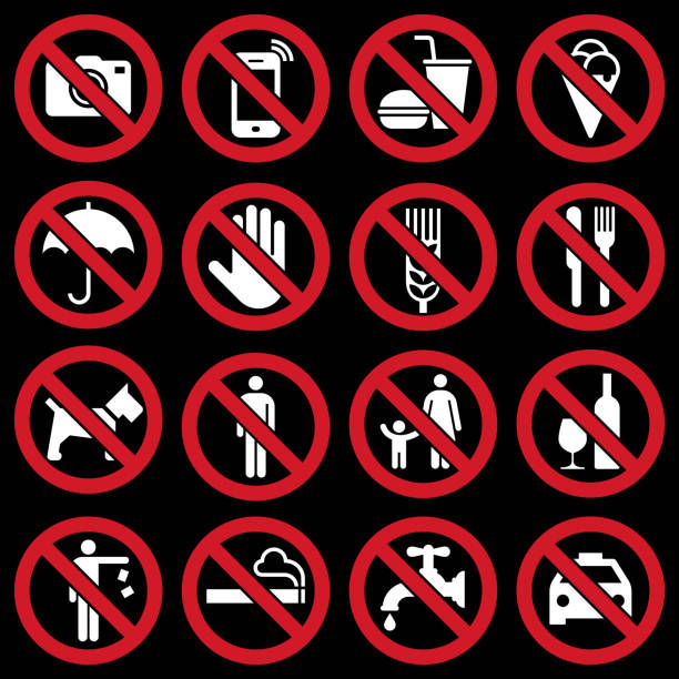 verbotszeichen - no eating sign law eating stock-grafiken, -clipart, -cartoons und -symbole