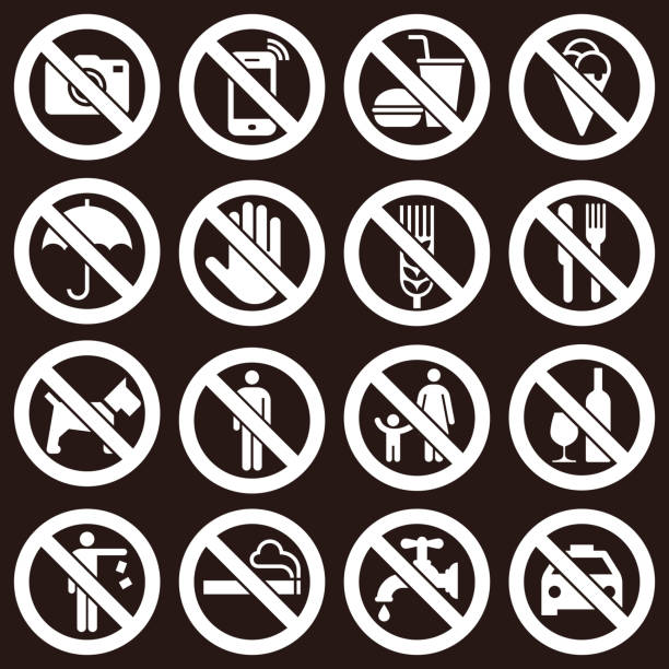 verbotszeichen - no eating sign law eating stock-grafiken, -clipart, -cartoons und -symbole