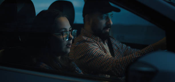 istock Father talking angrily to daughter while traveling 1212557343