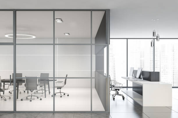 istock Reception and conference room in corporate office 1212561056