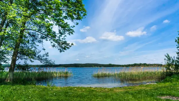 swimming spot at lake Krakower See