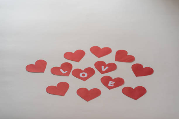 istock Red heart shaped paper decoration for Valentine's day 1212561975