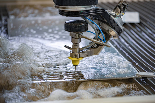 Cnc Water Jet Cutting Machine Stock Photo - Download Image Now - Cutting,  Water, Physical Pressure - iStock