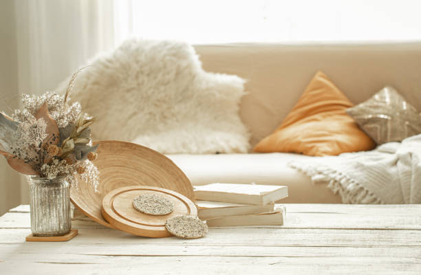 istock Decorative items in the interior with dried flowers. 1212571238