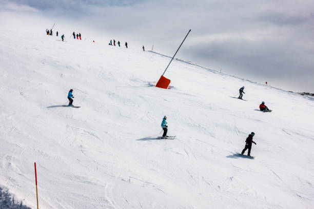 istock skiing in winter landscape 1212572348