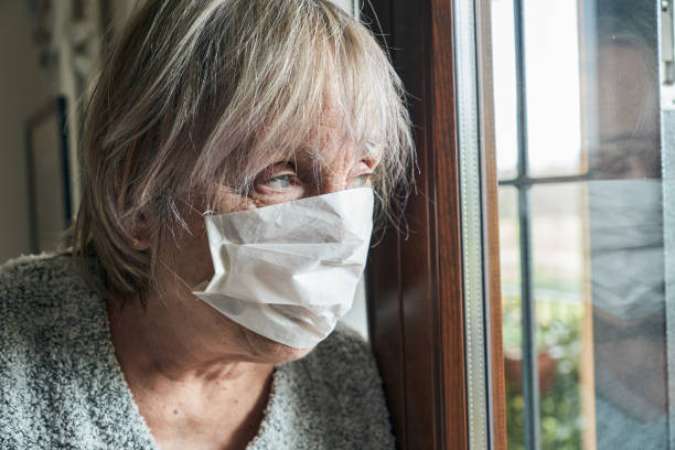 istock Woman with mask 1212572561