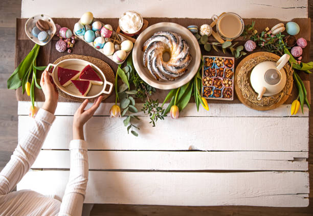 istock For a table set with food, Easter holiday. 1212574947