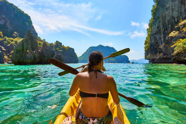 istock Woman kayaking in 