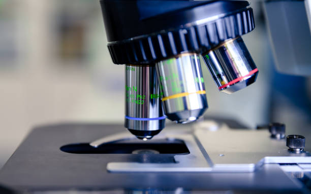 istock A close up light microscope for pharmaceutical bioscience research. Concept of science, laboratory and study of diseases. 1212575483
