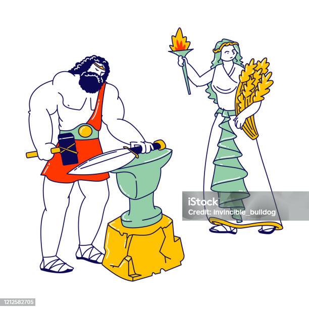 Römischer Gott Des Feuers Und Der Schmiede Codycross Olympische Götter Charaktere Hephaestus Oder Vulkan Patron Des Feuers