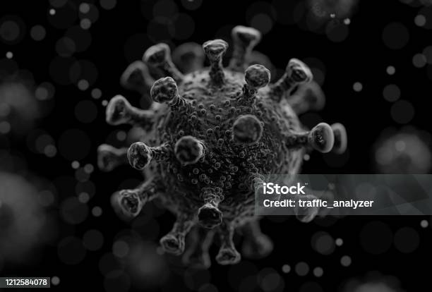 Virus Particles Stock Photo - Download Image Now - Backgrounds, COVID-19, Abstract
