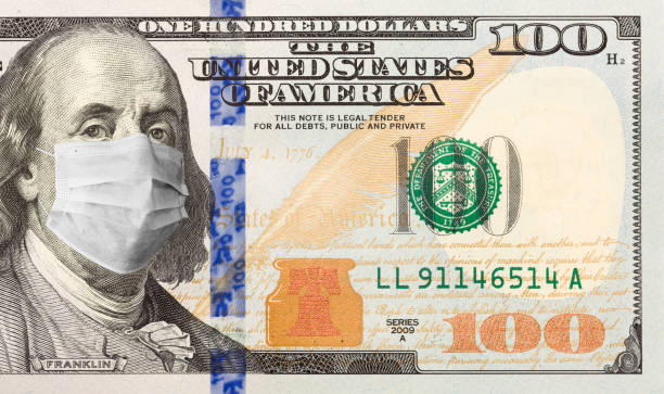 istock One Hundred Dollar Bill With Medical Face Mask on Benjamin Franklin 1212586344