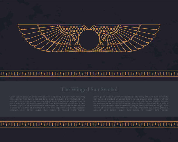 Vector design template Egyptian fertility goddess Isis isolated on the hand-drawn background from Egyptian pyramids, a symbol of femininity and marital fidelity, goddess of navigation.