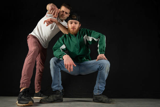 istock Two males hip hop dancers 1212588226