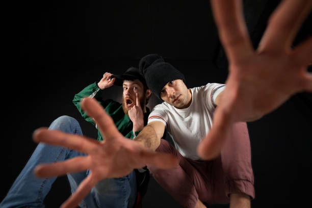 istock Two males hip hop dancers 1212588305