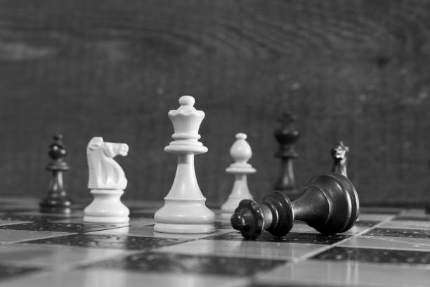 istock Chess photographed on a chessboard 1212595610